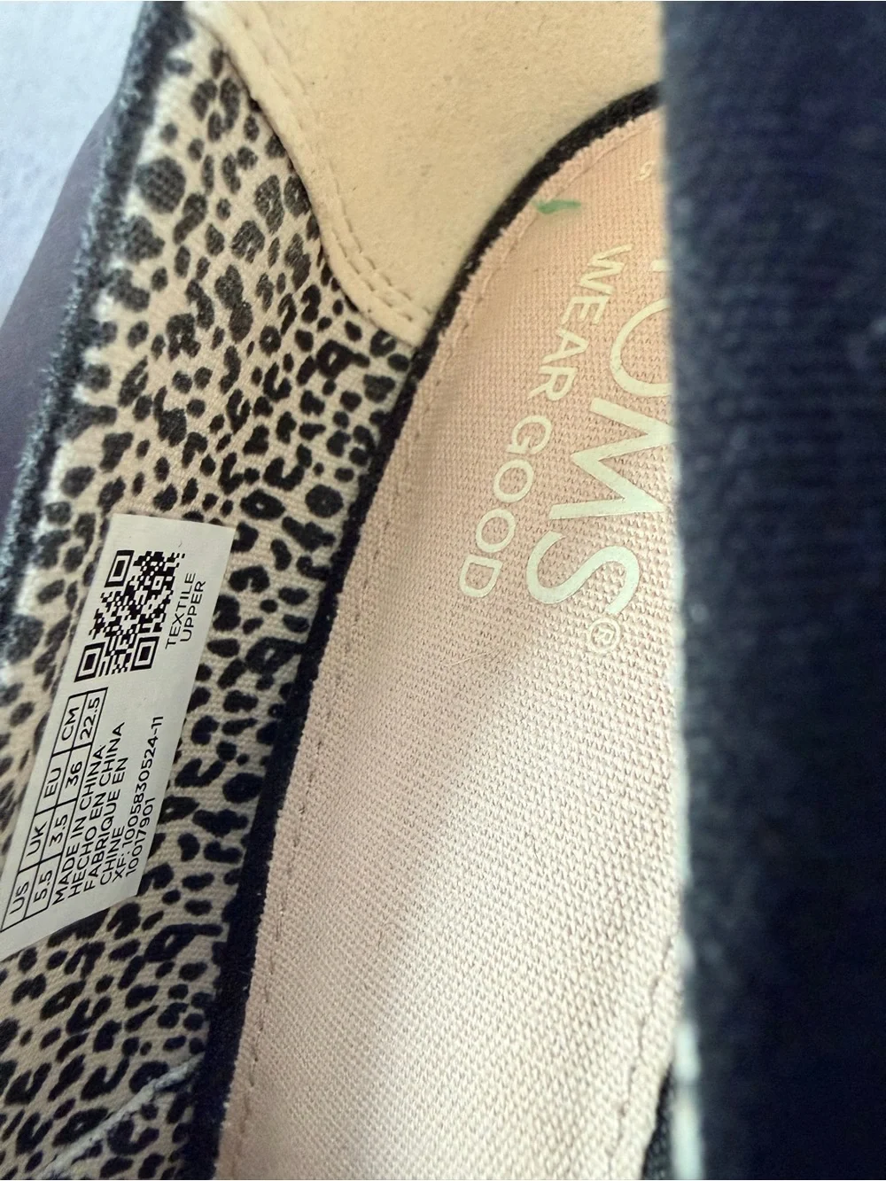 TOMS Black Open-Toe Espadrille Wedge Heels